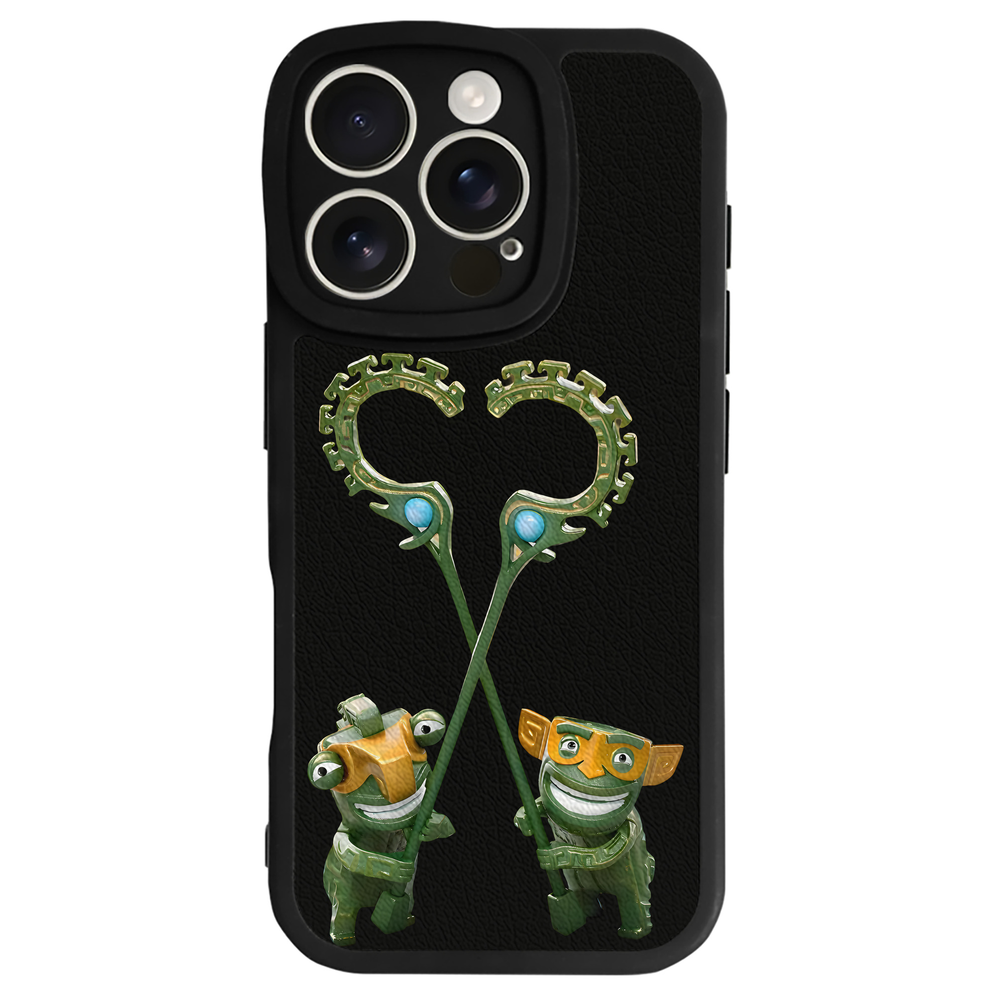 （画像用） Ne Zha 2 ナタ 魔童の大暴れ 【iPhone 16シリーズ対応】シリコンスマホケース（レザー調） 材質：シリコン